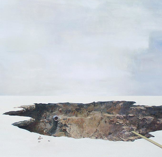 painting of hole in the ground from excavation